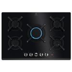 Electrolux KGG753753K Nero Da incasso 75 cm Gas 5 Fornello(i)