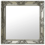 Specchio da Parete Stile Barocco 60x60 cm Argento