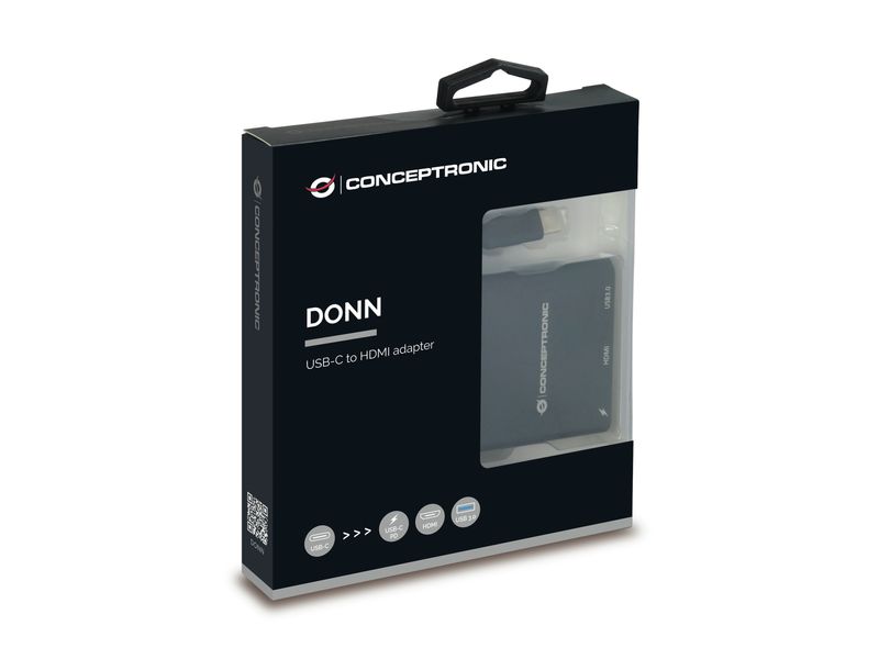 Conceptronic-DONN01B-replicatore-di-porte-e-docking-station-per-laptop-USB-3.2-Gen-1--3.1-Gen-1--Type-C-Nero