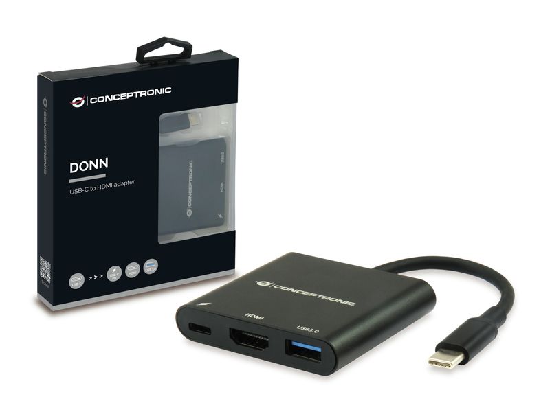 Conceptronic-DONN01B-replicatore-di-porte-e-docking-station-per-laptop-USB-3.2-Gen-1--3.1-Gen-1--Type-C-Nero