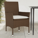 vidaXL Sedie da Giardino con Cuscini 2 pz Marroni in Polyrattan