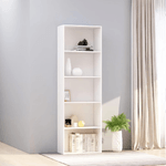 vidaXL Libreria a 5 Ripiani Bianca 60x30x189 cm in Legno ingegnerizzato