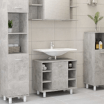 Armadio da Bagno Grigio Cemento 60x32x53,5 cm in Truciolato