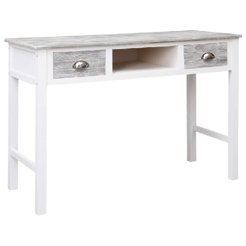 vidaXL Scrivania Grigia 110x45x76 cm in Legno