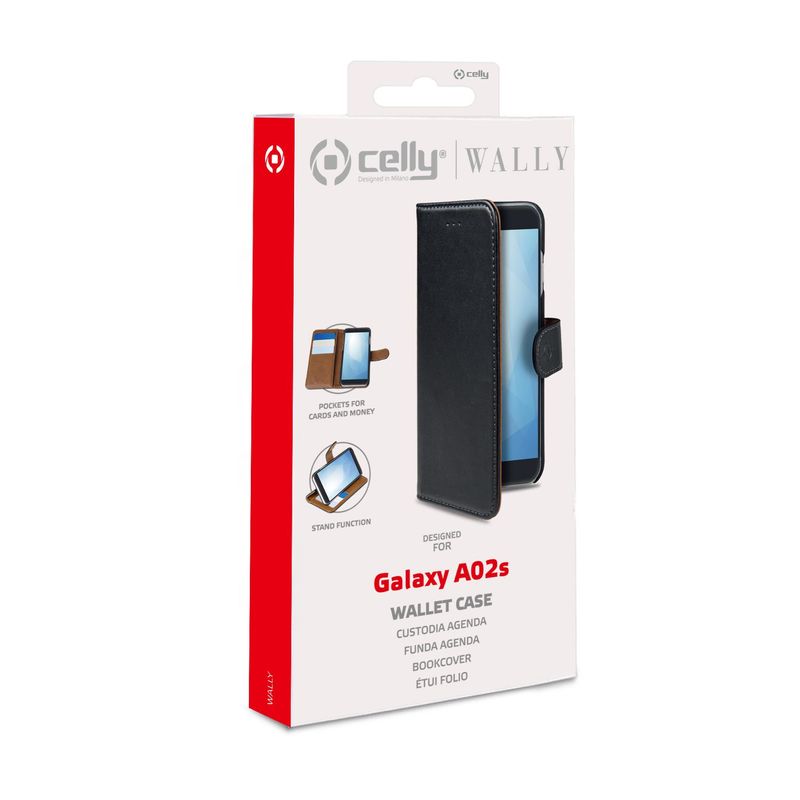 Celly-Wally-custodia-per-cellulare-165-cm--6.5---Custodia-a-libro-Nero-Marrone