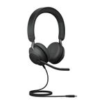 Jabra-Evolve2-40-UC-Stereo-Auricolare-Cablato-A-Padiglione-Ufficio-USB-tipo-C-Bluetooth-Nero