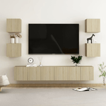 vidaXL Set Porta TV 7 pz Rovere Sonoma in Truciolato