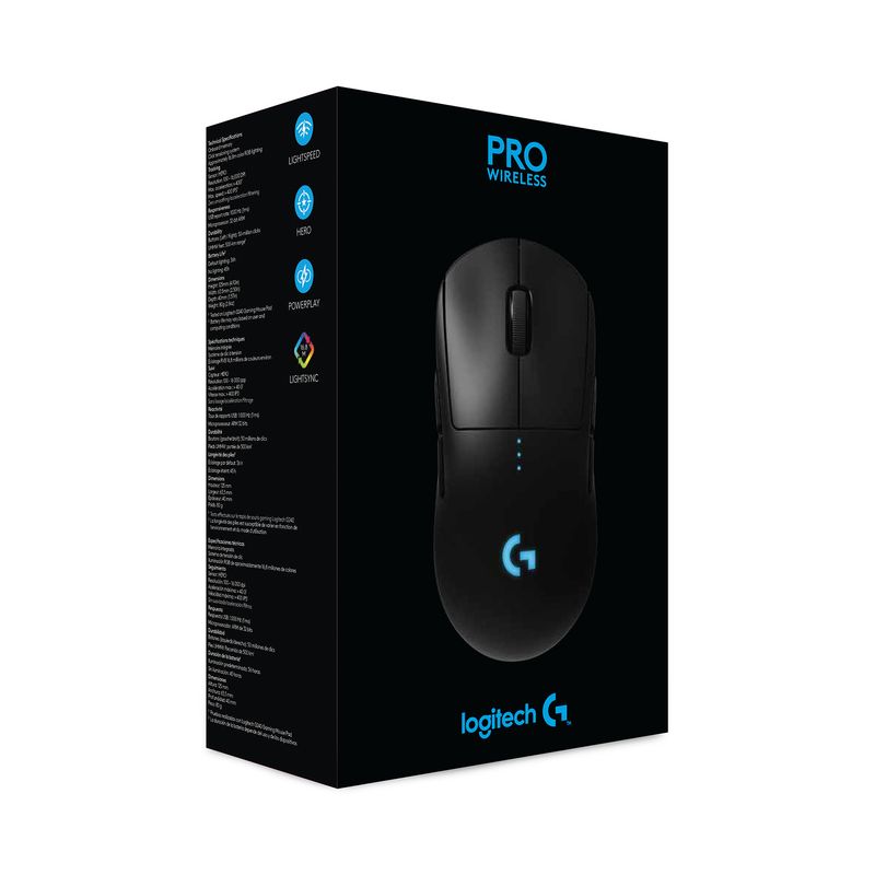 Logitech-G-Pro-Wireless-mouse-Ambidestro-RF-Wireless-Ottico-25600-DPI