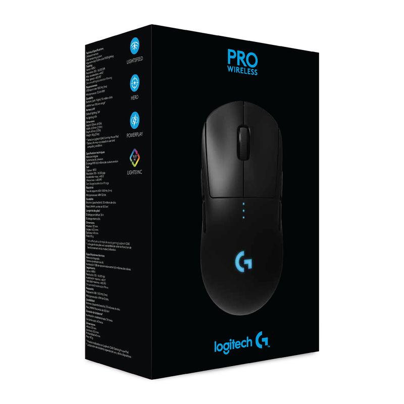 Logitech-G-Pro-Wireless-mouse-Ambidestro-RF-Wireless-Ottico-25600-DPI