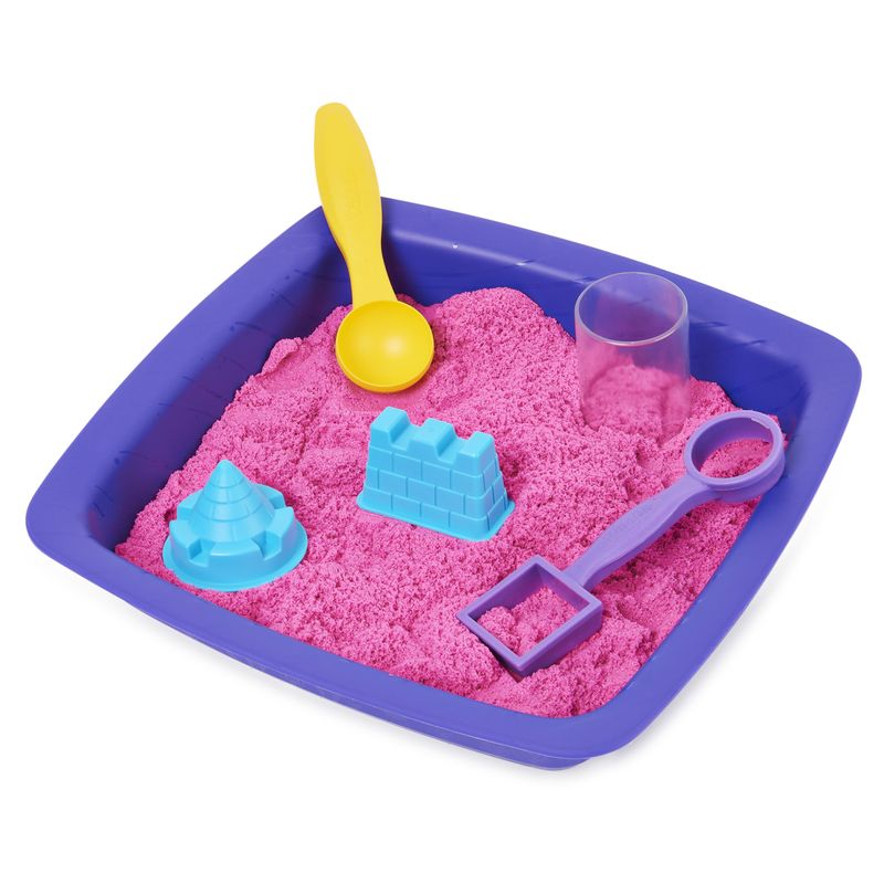 Kinetic-Sand--Castello-di-Sabbia-Shimmer---Sabbia-cinetica-454gr---Sabbia-magica---Sabbia-colorata-glitterata-rosa---3-accessori-e-vaschetta-inclus