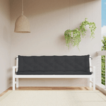 vidaXL Cuscini per Panca 2 pz Neri 200x50x7 cm in Tessuto Oxford