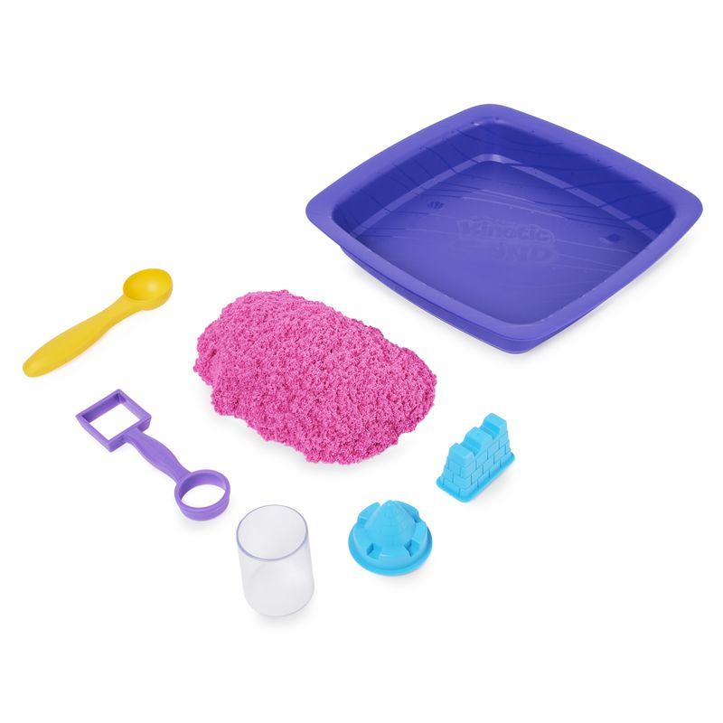 Kinetic-Sand--Castello-di-Sabbia-Shimmer---Sabbia-cinetica-454gr---Sabbia-magica---Sabbia-colorata-glitterata-rosa---3-accessori-e-vaschetta-inclus