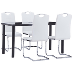 vidaXL Set Sala da Pranzo 5 pz in Similpelle Bianco