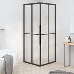 Cabina Doccia ESG Smerigliato 80x80x180 cm Nera