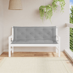 vidaXL Cuscini per Panca 2 pz Grigi 150x50x7 cm in Tessuto Oxford