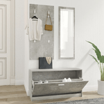 vidaXL Set Scarpiere 3 in 1 Grigio cemento in Legno Multistrato