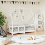 vidaXL Giroletto per Bambini Bianco 70x140cm in Legno Massello di Pino