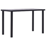 vidaXL Tavolo da Pranzo Nero e Grigio Cemento 120x60x75 cm in MDF