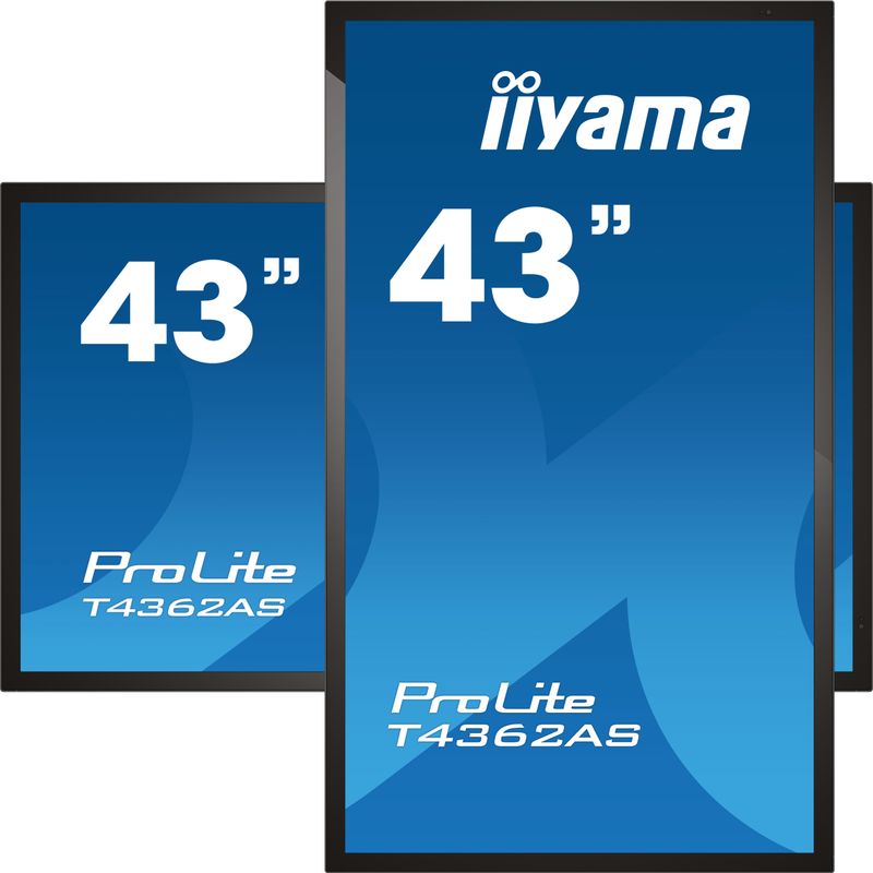 iiyama-T4362AS-B1-visualizzatore-di-messaggi-Pannello-piatto-interattivo-108-cm--42.5---IPS-500-cd-m²-4K-Ultra-HD-Nero-Touch-screen-Processor