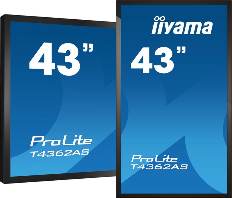iiyama-T4362AS-B1-visualizzatore-di-messaggi-Pannello-piatto-interattivo-108-cm--42.5---IPS-500-cd-m²-4K-Ultra-HD-Nero-Touch-screen-Processor