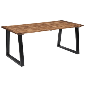 vidaXL Tavolo da Pranzo in Legno Massello di Acacia 180x90 cm