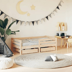 vidaXL Giroletto Bambini con Cassetti 70x140 cm Legno Massello di Pino