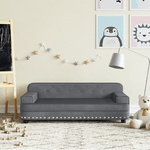 vidaXL Divano per Bambini Grigio Scuro 90x53x30 cm in Velluto