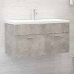 vidaXL Mobile Sottolavabo Grigio Cemento 90x38,5x46 cm in Truciolato