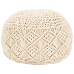 vidaXL Pouf Lavorato a Mano in Macramé 45x30 cm in Cotone