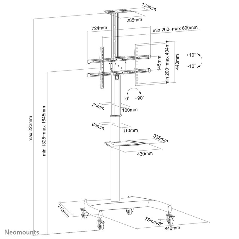 Neomounts-Mobiletto-portatile-per-TV