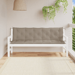 vidaXL Cuscini Panca da Giardino 2pz Tortora 180x50x7cm Tessuto Oxford