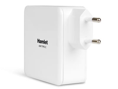 Hamlet-61W-Type-C-Charger-alimentatore-universale-per-notebook-bianco