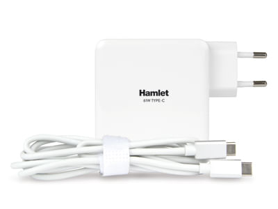 Hamlet-61W-Type-C-Charger-alimentatore-universale-per-notebook-bianco