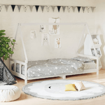 vidaXL Giroletto per Bambini Bianco 90x190cm in Legno Massello di Pino