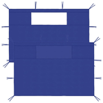 vidaXL Pareti con Finestre per Gazebo 2 pz Blu