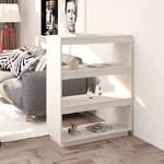 Libreria/Divisorio Bianco 80x35x103 cm Legno Massello di Pino