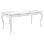 vidaXL Tavolo da Pranzo 179x89x81 cm Bianco Lucido