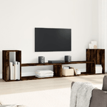 vidaXL Mobili TV 2 pz Rovere Fumo 100x30x50 cm in Legno Multistrato