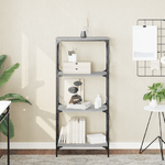 Libreria 4 Ripiani Grigio Sonoma 59x35x132cm Legno ingegnerizzato