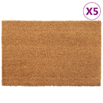 vidaXL Zerbini 5 pz Naturale 40x60 cm in Fibra di Cocco