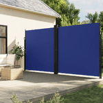 vidaXL Tenda da Sole Laterale Retrattile Blu 220x600 cm