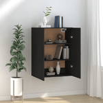 vidaXL Mobile Pensile Nero 69,5x34x90 cm in Legno ingegnerizzato