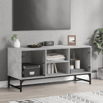 vidaXL Mobile Porta TV con Ante in Vetro Grigio Cemento 102x37x50 cm