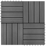 vidaXL Piastrelle per Decking 22 pz 30x30cm 2mq in WPC Grigio