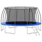 vidaXL Set Trampolino Rotondo 488x90 cm 150 kg