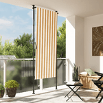 vidaXL Tenda a Rullo Esterno Arancio Bianca 120x270 cm Tessuto Acciaio