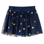 Gonna da Bambina in Tulle a Pois Blu Marino 92