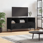 vidaXL Mobile Porta TV Nero 102x36x50 cm in Legno ingegnerizzato