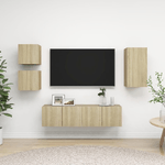 vidaXL Set Porta TV 5 pz Rovere Sonoma in Truciolato