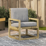 vidaXL Sedia da Giardino 57,5x63x76 cm in Legno Impregnato di Pino